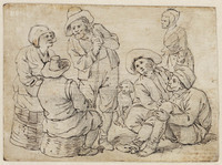 TvB T 598
<br/>
Groep van staande en zittende boeren
<br/>
<em>Bout, Pieter (1658 - 1719)</em>